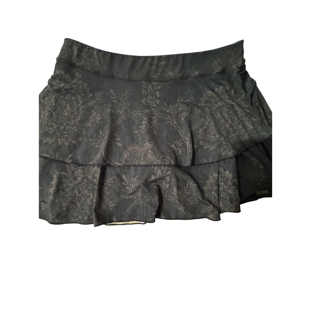Sofibella Womens Tiered Ruffle Tennis Skort Floral Damask Navy Blue Orange XL
